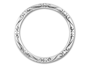 JBB Antique Silver-Plated Pewter S-Cut Silver Ring JBB Antique Silver-Plated Pewter S-Cut Silver Ring