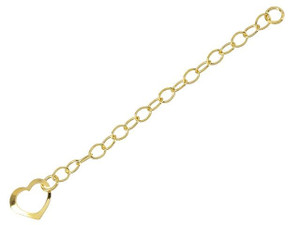 Gold-Filled 14K/20 2-Inch Cable Chain Extender with Floating Heart Drop Gold-Filled 14K/20 2-Inch Cable Chain Extender with Floating Heart Drop