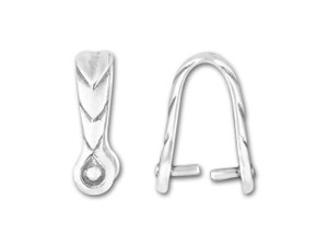 EXCLUSIVE Sterling Silver Pinch Bail for Pendant 14mm x 11mm x 16mm LARGE Jewelry  Making & Beading Findings Bails
