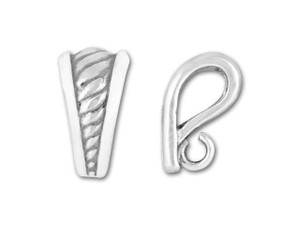 JBB Antique Sterling Silver Designer Pendant Bail JBB Antique Sterling Silver Designer Pendant Bail
