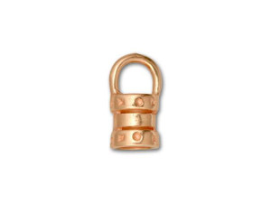JBB Copper-Plated Pewter Large Crimp End Cap with Loop JBB Copper-Plated Pewter Large Crimp End Cap with Loop