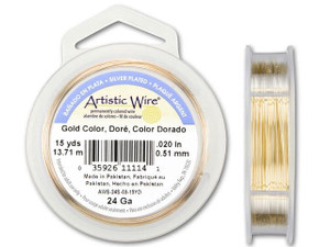 24-Gauge Gold Tarnish-Resistant Artistic Wire, 15-Yard Spool 24-Gauge Gold Tarnish-Resistant Artistic Wire, 15-Yard Spool