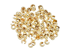 2.5mm Gold Filled Crimp Covers, Bulk