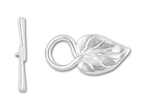 JBB Silver-Plated Pewter Ivy Leaf Toggle Clasp JBB Silver-Plated Pewter Ivy Leaf Toggle Clasp