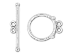 JBB Sterling 2-Strand Toggle Clasp