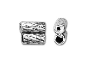 JBB Sterling Silver 2mm Double Tube Slider End Cap JBB Sterling Silver 2mm Double Tube Slider End Cap