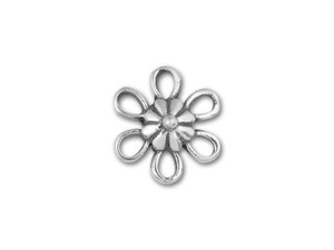 49-952-66-5 JBB Findings Antiqued Silver Plated Jewelry Connector, Filigree  Flower, 2 Loop - Rings & Things