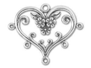 JBB Sterling Silver 6-Loop Heart Pendant JBB Sterling Silver 6-Loop Heart Pendant
