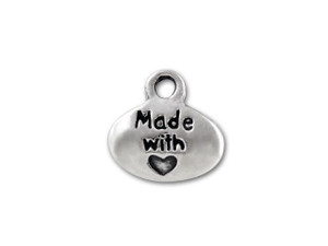 JBB Sterling Silver Made with Love Charm JBB Sterling Silver Made with Love Charm
