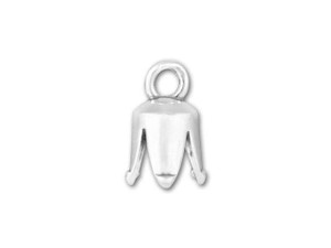 JBB Sterling Silver Plain Crimp End Cap with Loop JBB Sterling Silver Plain Crimp End Cap with Loop