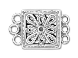 JBB Sterling Square 3-Strand Pearl Clasp JBB Sterling Square 3-Strand Pearl Clasp