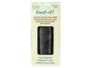 Knot-It Black Brazilian Waxed Polyester Cord (144 Meter Spool) Knot-It Black Brazilian Waxed Polyester Cord (144 Meter Spool)