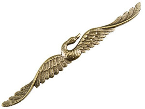 Large Brass Swan Embellishment Large Brass Swan Embellishment