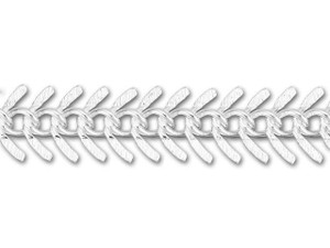 Large Silver-Plated Fishbone Chain by the Foot Large Silver-Plated Fishbone Chain by the Foot