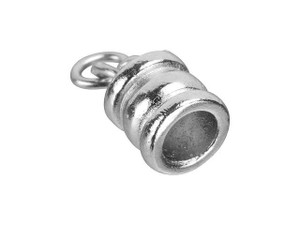 Leather Cord USA 5.5mm Silver-Plated Stainless Steel Ring Design Glu-N-Go Lobster Clasp Set Leather Cord USA 5.5mm Silver-Plated Stainless Steel Ring Design Glu-N-Go Lobster Clasp Set