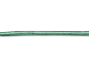 Leather Cord USA 1.5mm Metallic Truly Teal Round Leather - by the Foot