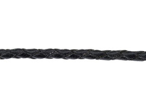 Leather Cord USA 3mm Natural Black Braided Bolo - by the Foot Leather Cord USA 3mm Natural Black Braided Bolo - by the Foot