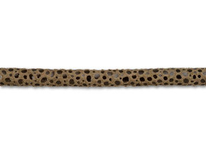 Leather Cord USA 5mm Mehandi Pebble Printed Stitched Suede Round Leather Cord - by the Foot Leather Cord USA 5mm Mehandi Pebble Printed Stitched Suede Round Leather Cord - by the Foot