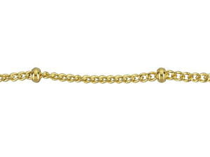 14k GF 1mm curb chain w/ beads — Vent