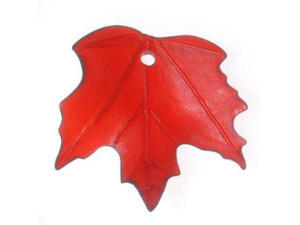 Lucite Maple Leaves Matte Ruby Red Lightweight 19mm Lucite Maple Leaves Matte Ruby Red Lightweight 19mm