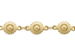 Matte Gold-Plated Brass Ball and Cog Chain by the Foot Matte Gold-Plated Brass Ball and Cog Chain by the Foot