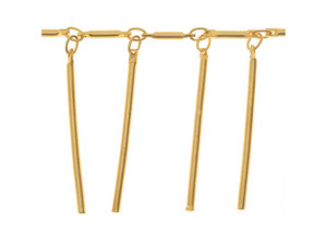 Clearance - Was $9.49 - Matte Gold-Plated Brass Dangle Chain (Foot) Clearance - Was $9.49 - Matte Gold-Plated Brass Dangle Chain (Foot)