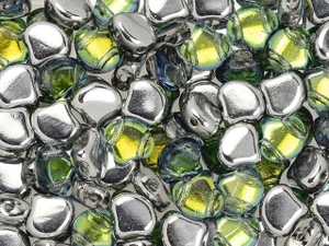 Matubo 2-Hole Backlit Uranium Ginkgo Leaf Bead 2.5-Inch Tube