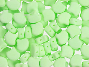 Matubo 2-Hole Bondeli Lime Ginkgo Leaf Bead 2.5-Inch Tube