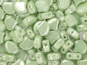 Matubo 2-Hole Chalk Light Green Luster Ginkgo Leaf Bead 2.5-Inch Tube Matubo 2-Hole Chalk Light Green Luster Ginkgo Leaf Bead 2.5-Inch Tube