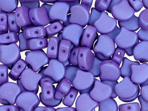 Matubo 2-Hole Chatoyant Violet Ginkgo Leaf Bead 2.5-Inch Tube Matubo 2-Hole Chatoyant Violet Ginkgo Leaf Bead 2.5-Inch Tube