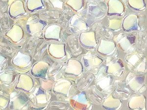 Matubo 2-Hole Crystal AB Ginkgo Leaf Bead 2.5-Inch Tube Matubo 2-Hole Crystal AB Ginkgo Leaf Bead 2.5-Inch Tube