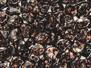 Matubo 2-Hole Jet Copper Splash Ginkgo Leaf Bead 2.5-Inch Tube Matubo 2-Hole Jet Copper Splash Ginkgo Leaf Bead 2.5-Inch Tube