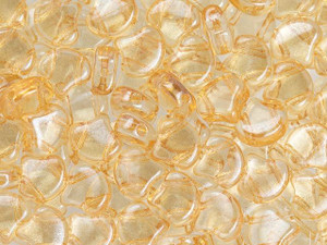 Matubo 2-Hole Luster Transparent Champagne Ginkgo Leaf Bead 2.5-Inch Tube Matubo 2-Hole Luster Transparent Champagne Ginkgo Leaf Bead 2.5-Inch Tube