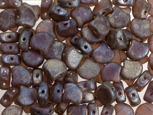 Matubo 2-Hole Matte Amethyst Rembrandt Ginkgo Leaf Bead 2.5-Inch Tube Matubo 2-Hole Matte Amethyst Rembrandt Ginkgo Leaf Bead 2.5-Inch Tube