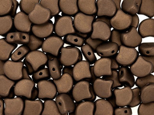 Matubo 2-Hole Matte Dark Bronze Ginkgo Leaf Bead 2.5-Inch Tube Matubo 2-Hole Matte Dark Bronze Ginkgo Leaf Bead 2.5-Inch Tube