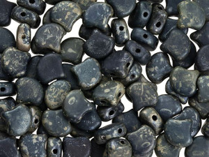 Matubo 2-Hole Matte Jet Rembrandt Ginkgo Leaf Bead 2.5-Inch Tube Matubo 2-Hole Matte Jet Rembrandt Ginkgo Leaf Bead 2.5-Inch Tube