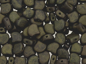 Matubo 2-Hole Matte Luster Metallic Olivine Ginkgo Leaf Bead 2.5-Inch Tube Matubo 2-Hole Matte Luster Metallic Olivine Ginkgo Leaf Bead 2.5-Inch Tube