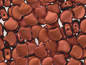 Matubo 2-Hole Matte Metallic Dark Copper Ginkgo Leaf Bead 2.5-Inch Tube Matubo 2-Hole Matte Metallic Dark Copper Ginkgo Leaf Bead 2.5-Inch Tube