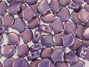 Matubo 2-Hole Metallic Amethyst Chalk Luster Ginkgo Leaf Bead 2.5-Inch Tube Matubo 2-Hole Metallic Amethyst Chalk Luster Ginkgo Leaf Bead 2.5-Inch Tube