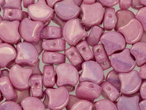 Matubo 2-Hole Metallic Pink Luster Ginkgo Leaf Bead 2.5-Inch Tube Matubo 2-Hole Metallic Pink Luster Ginkgo Leaf Bead 2.5-Inch Tube