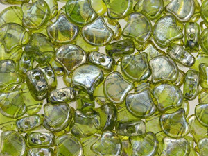 Matubo 2-Hole Olivine Rembrandt Ginkgo Leaf Bead 2.5-Inch Tube Matubo 2-Hole Olivine Rembrandt Ginkgo Leaf Bead 2.5-Inch Tube