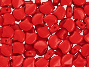 Matubo 2-Hole Opaque Red Ginkgo Leaf Bead 2.5-Inch Tube Matubo 2-Hole Opaque Red Ginkgo Leaf Bead 2.5-Inch Tube