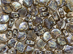 Matubo 2-Hole Tanzanite Rembrandt Ginkgo Leaf Bead 2.5-Inch Tube Matubo 2-Hole Tanzanite Rembrandt Ginkgo Leaf Bead 2.5-Inch Tube