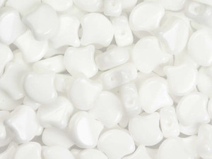 Matubo 2-Hole White Ginkgo Leaf Bead 2.5-Inch Tube Matubo 2-Hole White Ginkgo Leaf Bead 2.5-Inch Tube