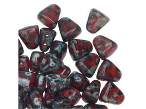 Matubo 6 x 5mm Siam Ruby Picasso NIB-BIT Bead 2.5-Inch Tube Matubo 6 x 5mm Siam Ruby Picasso NIB-BIT Bead 2.5-Inch Tube