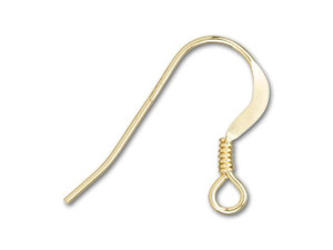 Gold-Filled 14K/20 Flat Earwire with Coil (1 Pair) Gold-Filled 14K/20 Flat Earwire with Coil (1 Pair)