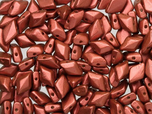 Matubo GemDuo 8 x 5mm Matte Metallic Lava Czech Glass 2-Hole Bead 2.5-Inch Tube Matubo GemDuo 8 x 5mm Matte Metallic Lava Czech Glass 2-Hole Bead 2.5-Inch Tube