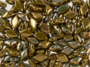 Matubo GemDuo 8 x 5mm Opaque Olive Bronze Vega Czech Glass 2-Hole Bead 2.5-Inch Tube Matubo GemDuo 8 x 5mm Opaque Olive Bronze Vega Czech Glass 2-Hole Bead 2.5-Inch Tube