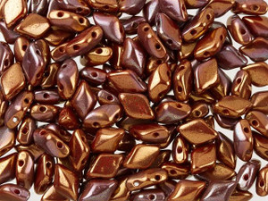 Matubo GemDuo 8 x 5mm Opaque Red Bronze Luster Czech Glass 2-Hole Bead 2.5-Inch Tube Matubo GemDuo 8 x 5mm Opaque Red Bronze Luster Czech Glass 2-Hole Bead 2.5-Inch Tube