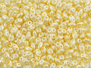 Matubo MiniDuo 2 x 4mm Cream Pearl Coat 2-Hole Seed Bead 2.5-Inch Tube Matubo MiniDuo 2 x 4mm Cream Pearl Coat 2-Hole Seed Bead 2.5-Inch Tube